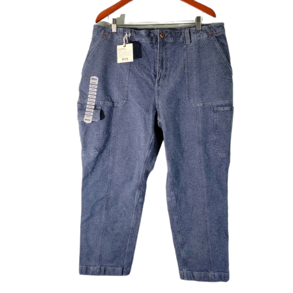 DULUTH Women's Plus Size Flex Fire Hose Stovepipe Cargo Denim Sz 20W Regular